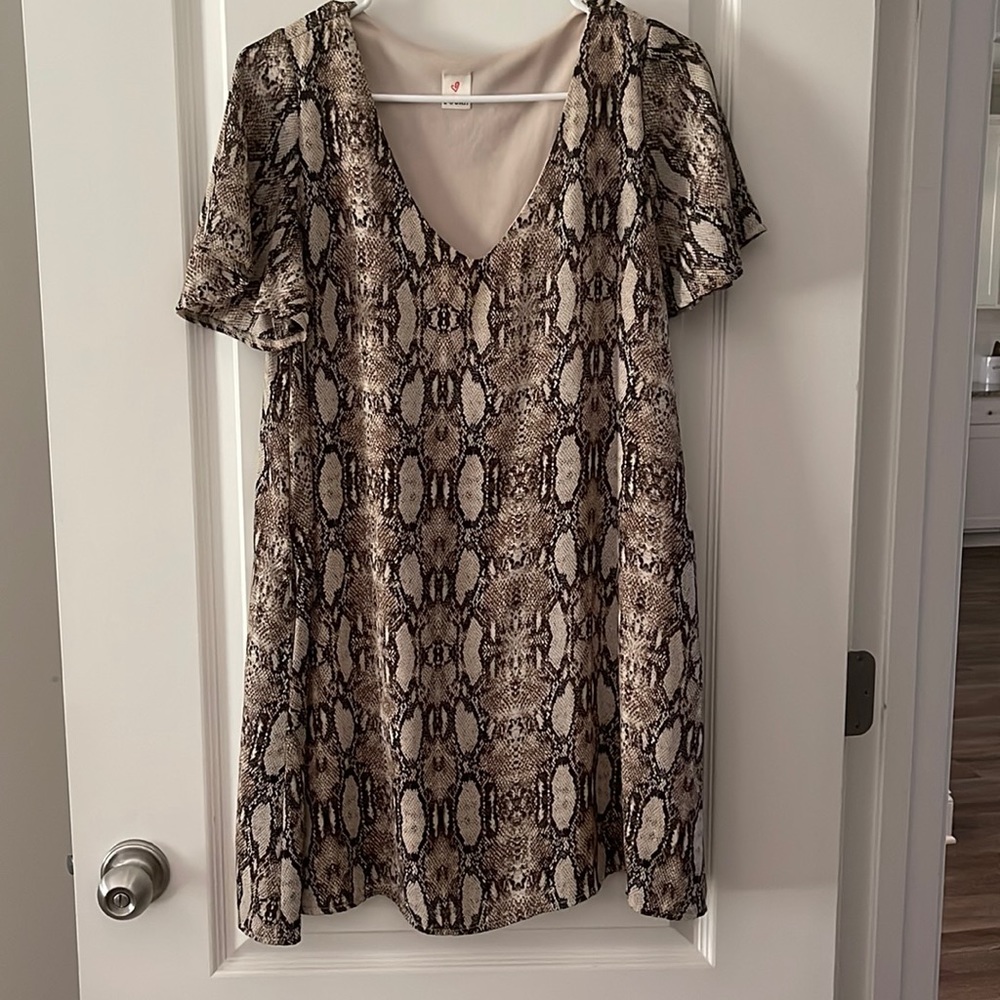 Snake skin mini dress